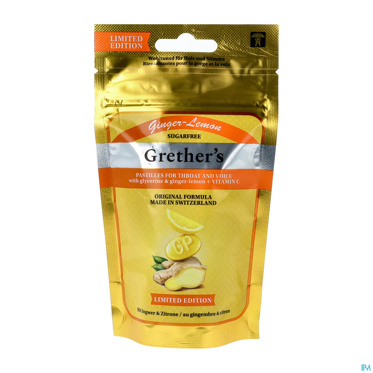 Grethers Pastillen Ginger Lemon 75g