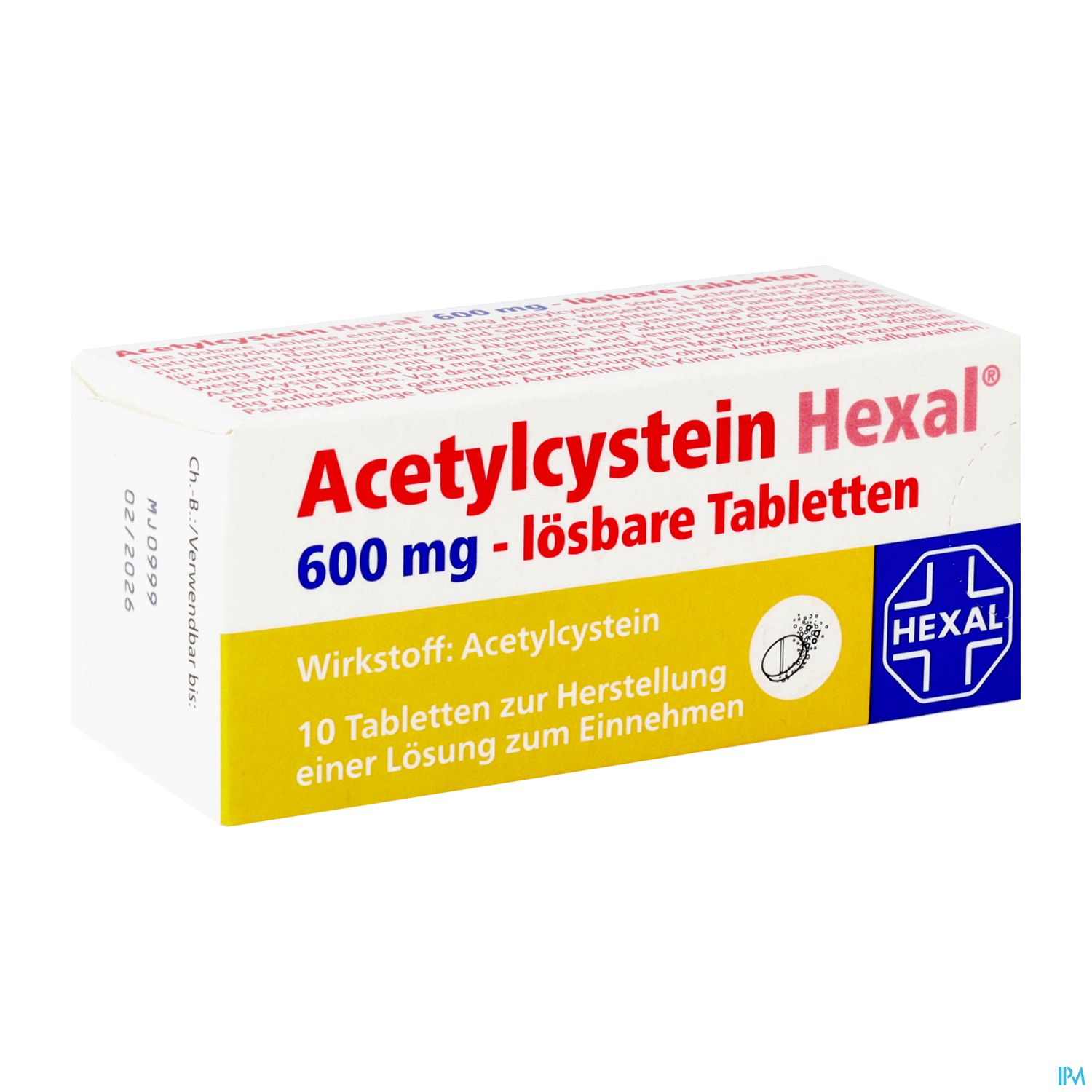 Acetylcystein-hexal Loesbare Tabl 600mg 10st
