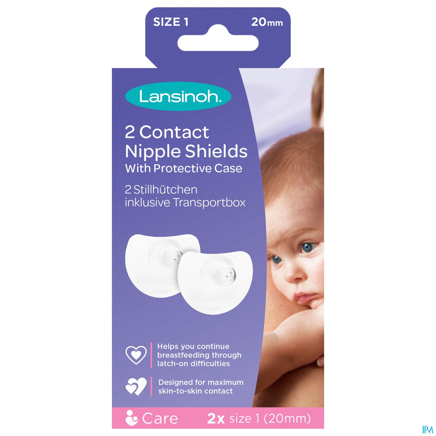 Lansinoh Stillhuetchen +transportbox 20mm 2st