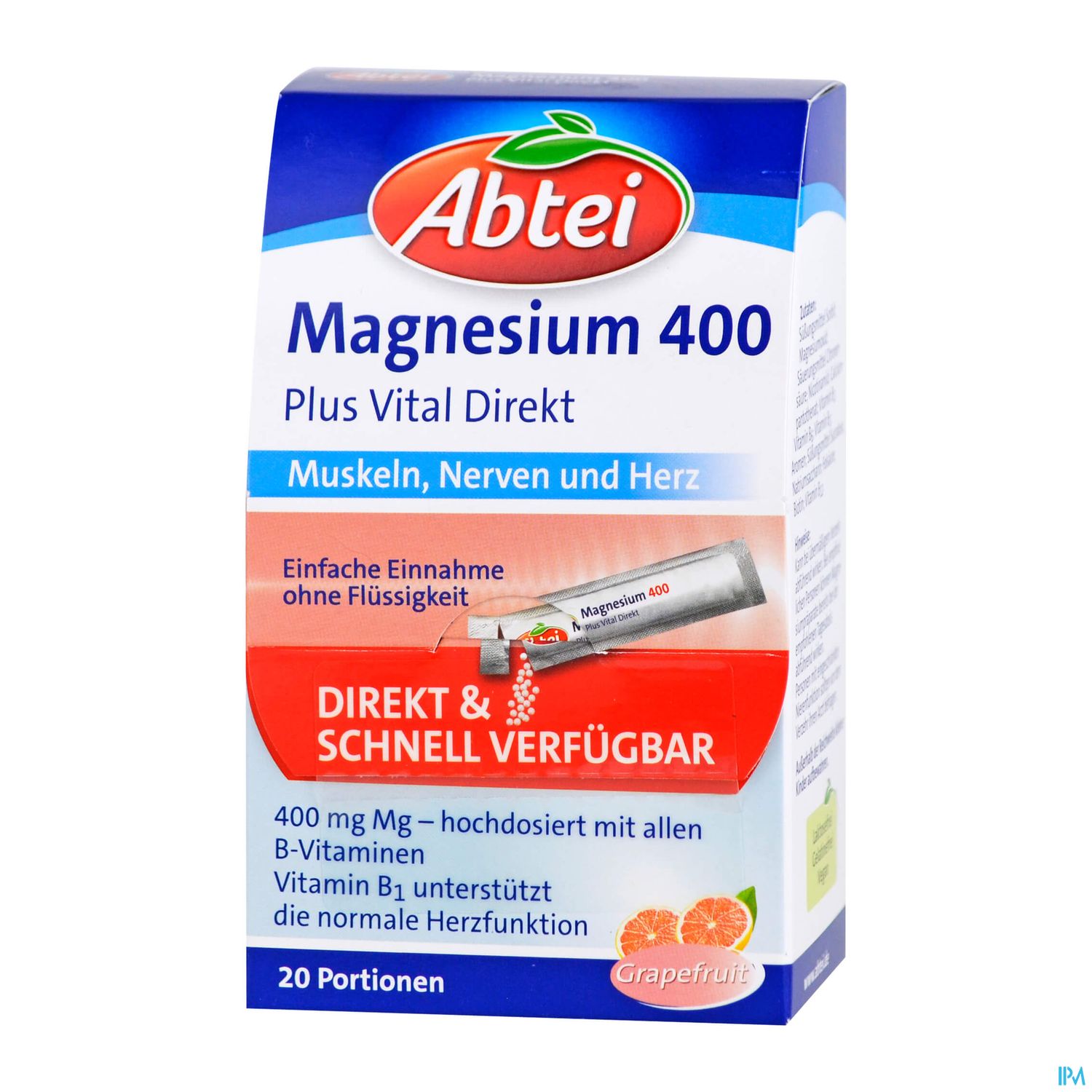 Magnesium Vital Direkt Granulat 400+ Abtei 5000030657 20st