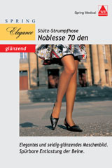 Stütz-Strumpfhosen 70den Noblesse sand Größe V