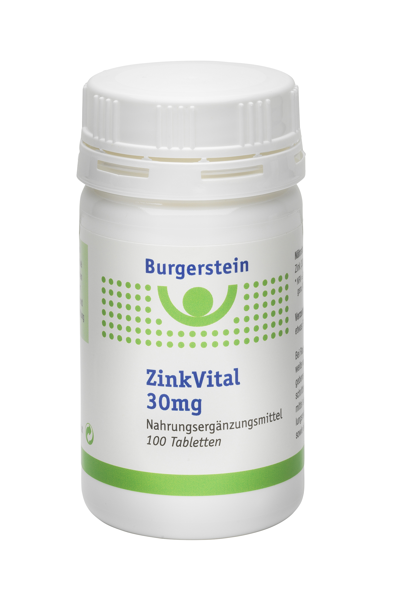 Burgerstein Zink Vital Tabletten 30mg 100 Stück