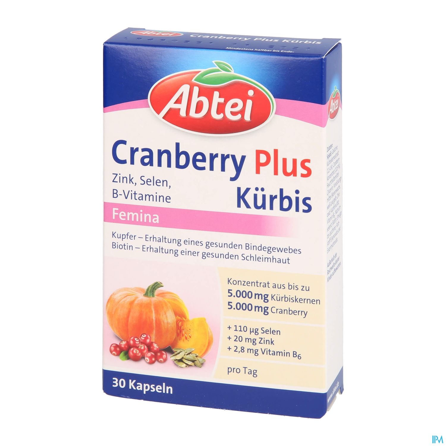Abtei Kuerbis +cranberry +zink +selen Kapseln 50000 30st