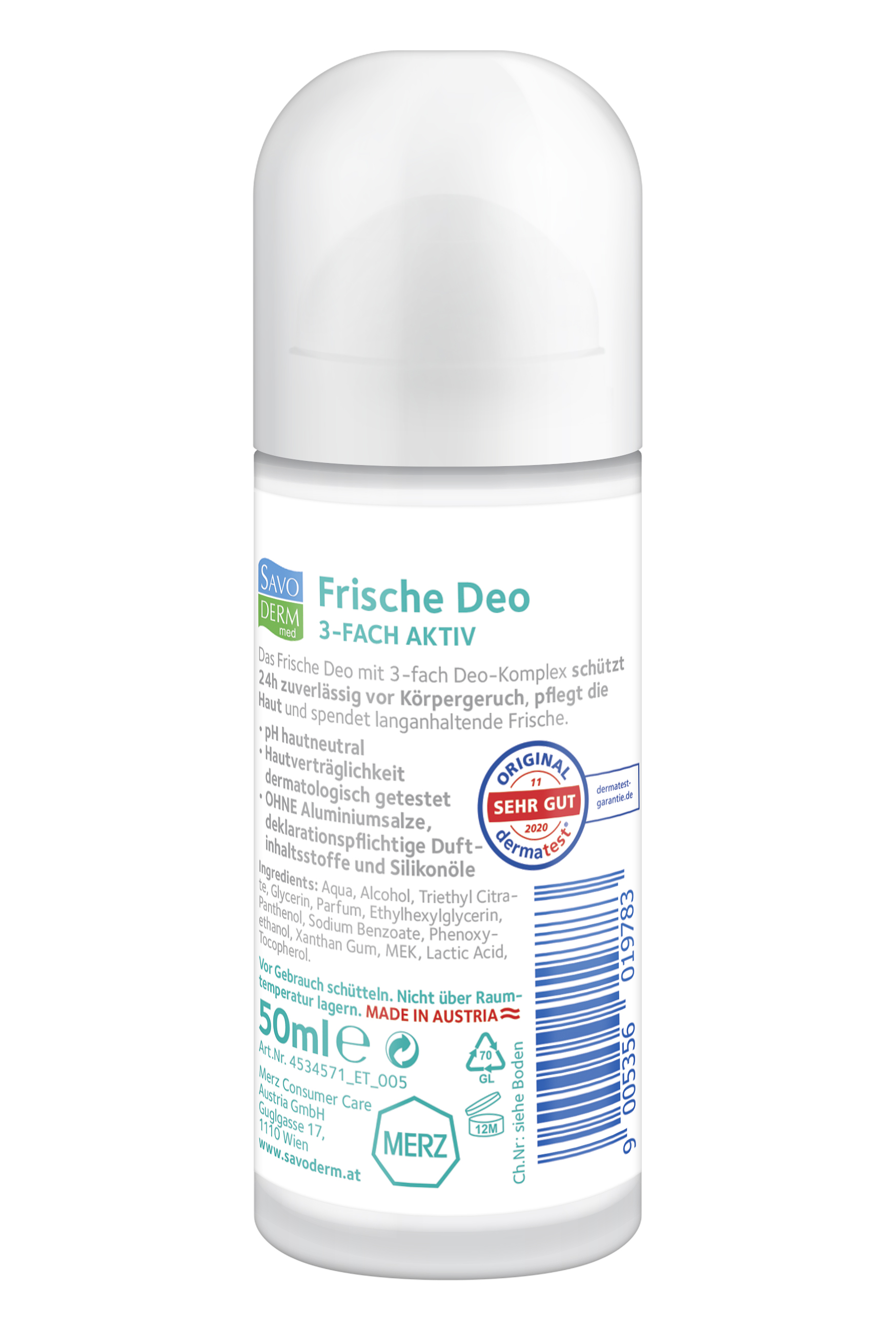 Savoderm med Frische Deo Roll-On 3-Fach Aktiv 50ml