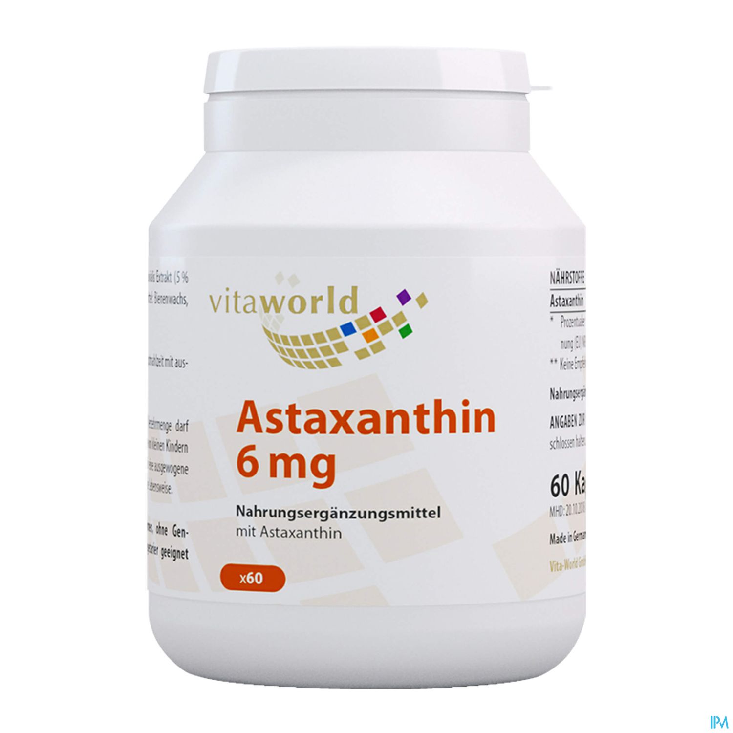 Astaxanthin Kapseln/vegetarisch 6mg Vita World 60st