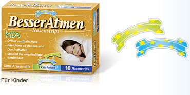 Besser Atmen Nasenstrips für Kinder