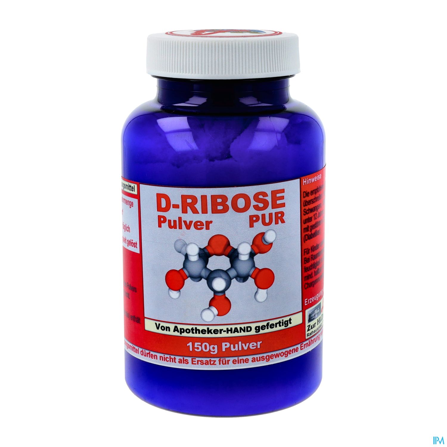 D-ribose Pulver Pur 150g
