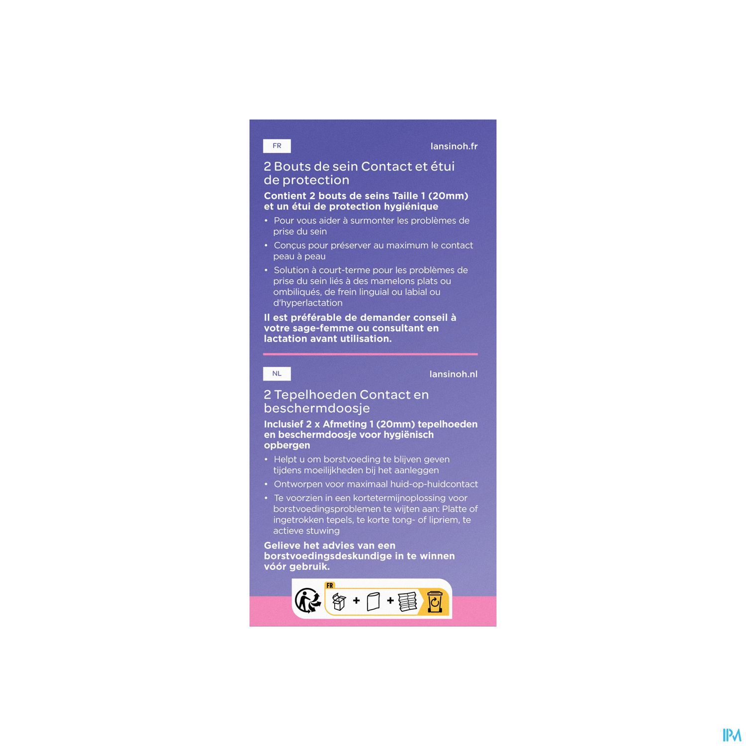 Lansinoh Stillhuetchen +transportbox 20mm 2st