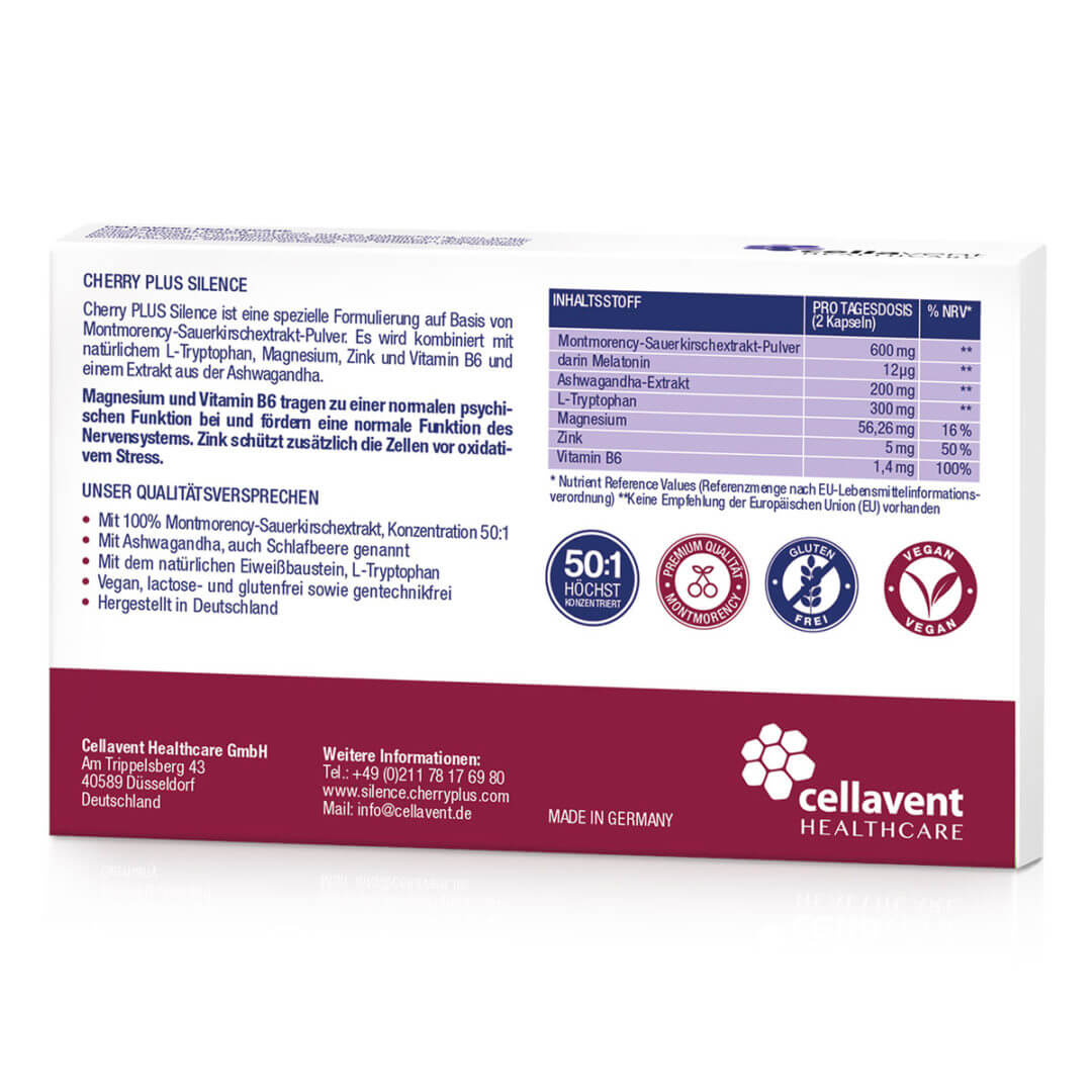 Cherry Plus Silence Montmorency Sauerkirsche Nacht Kapseln