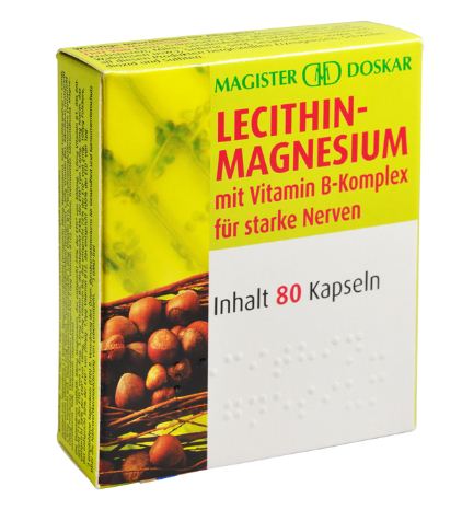 Doskar Lecithin Magnesium mit B-Komplex 80 Kapseln