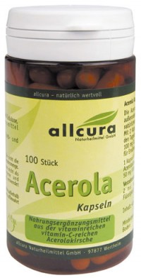 Allcura ACEROLA GELATINEFREI 400MG KAPSELN