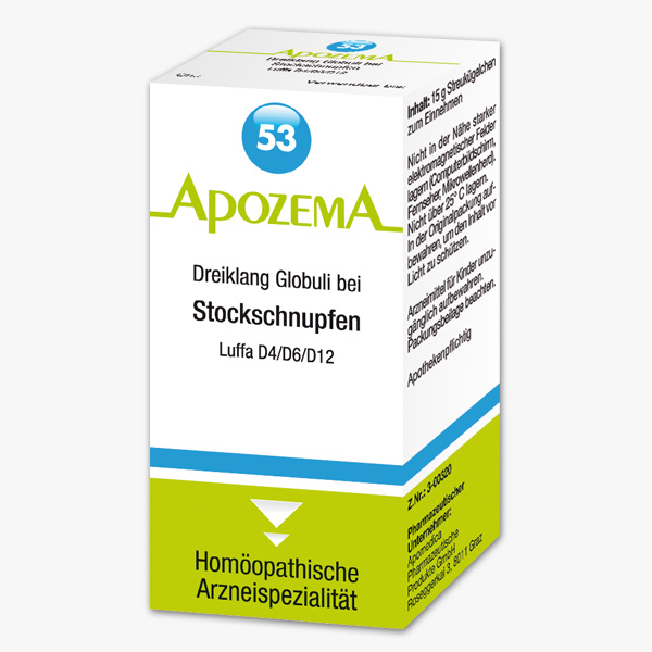 Apozema Dreiklang Globuli bei Stockschnupfen Nr. 53 (Luffa D4/D6/D12)