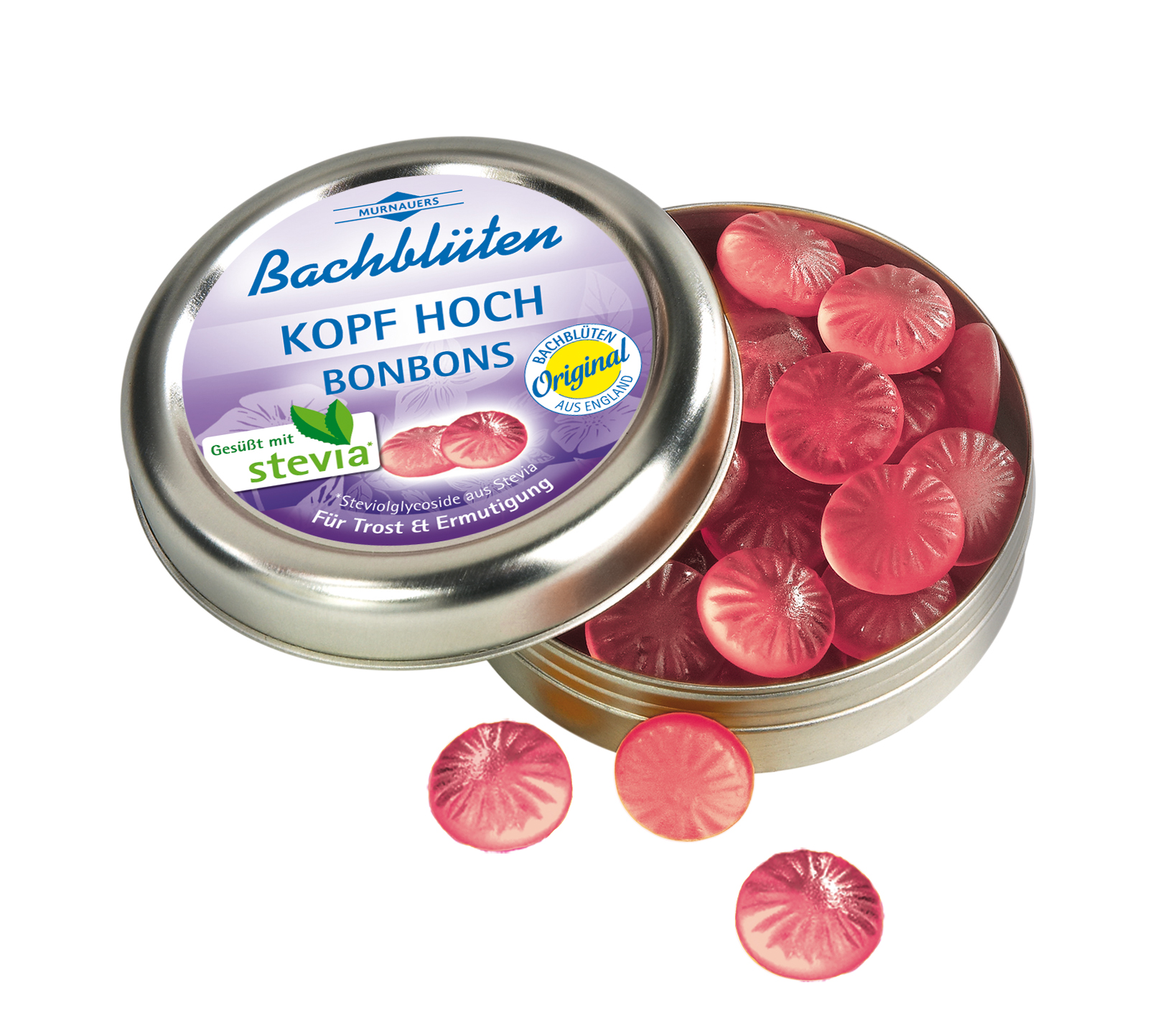 DR. BACH Kopf hoch Bonbons Stevia