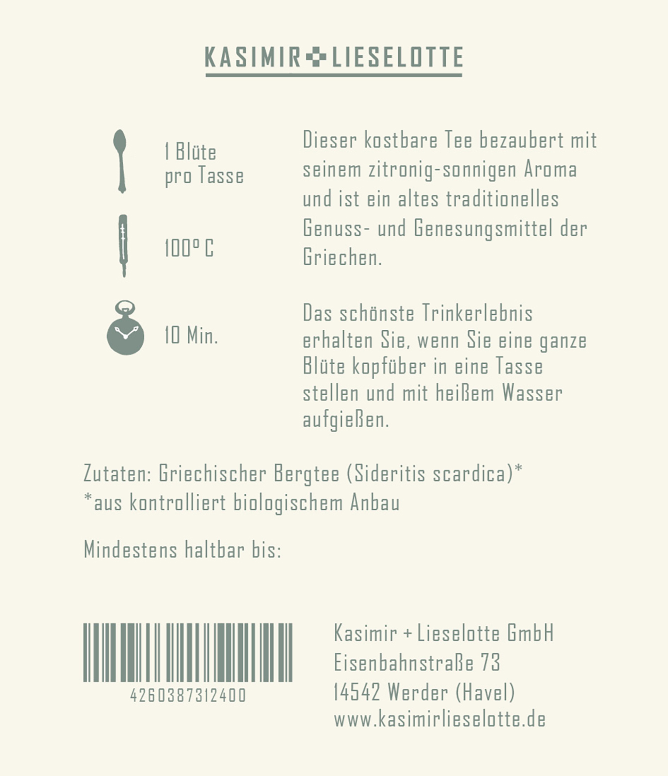 Kasimir + Lieselotte – Griechischer Bergtee 50 g