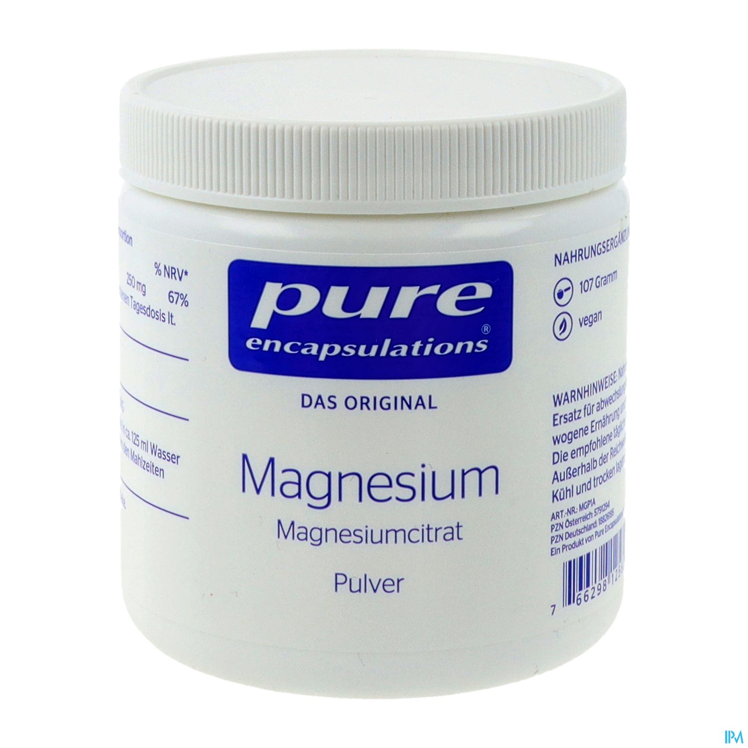 Magnesium Citrat Pulver Pure Encapsulations Mgp1a 107g
