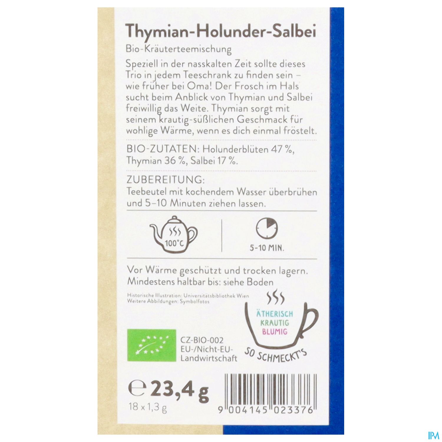 Sonnentor Aufgussbeutel/bio Thymian-holunder-salbei 02337 18st