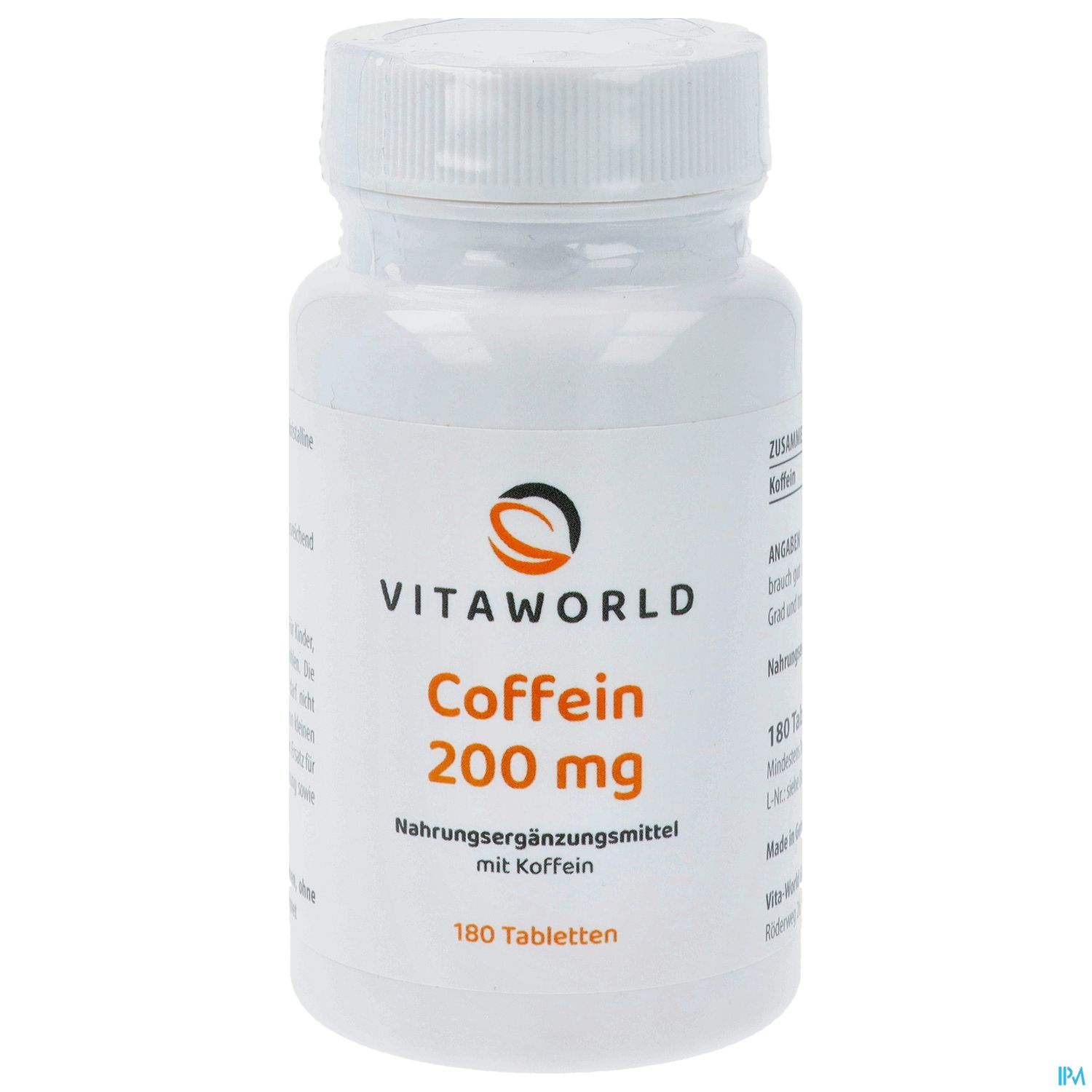 Coffein Tabl 200mg Vegan -vita World 180st