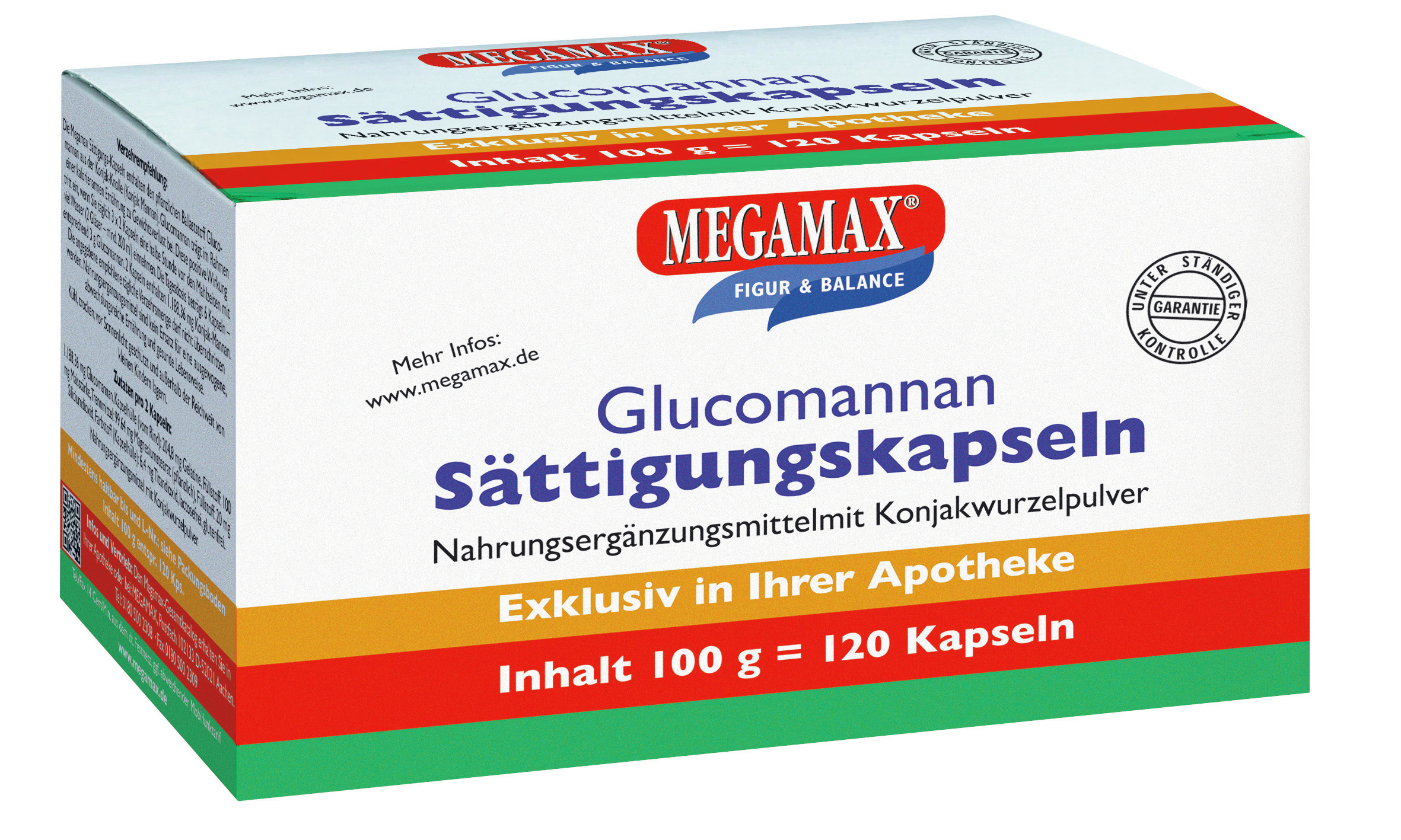 MEGAMAX Sättigungskapseln Glucomannan