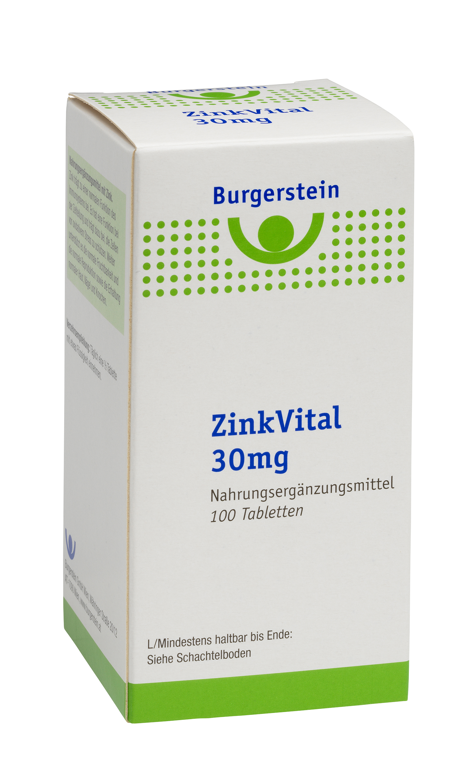 Burgerstein Zink Vital Tabletten 30mg 100 Stück