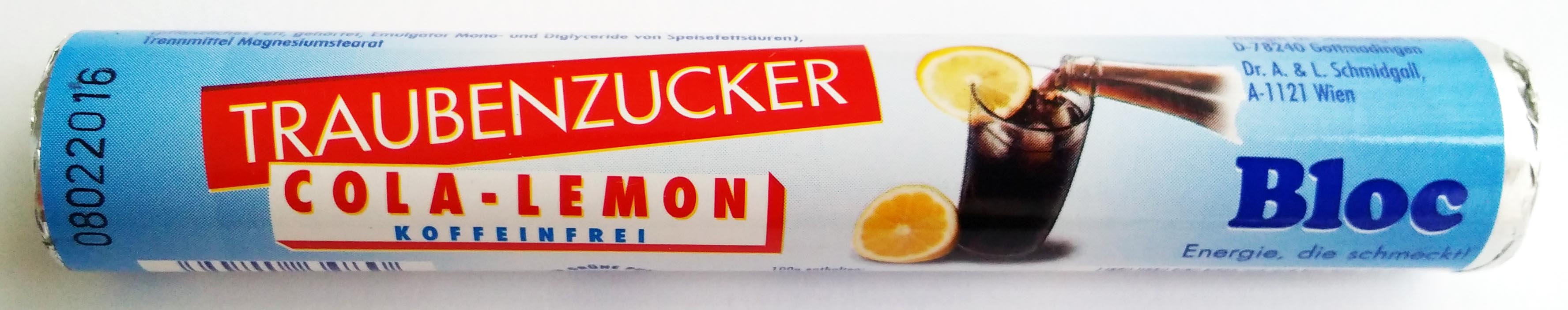 BLOC Traubenzucker Cola Lemon