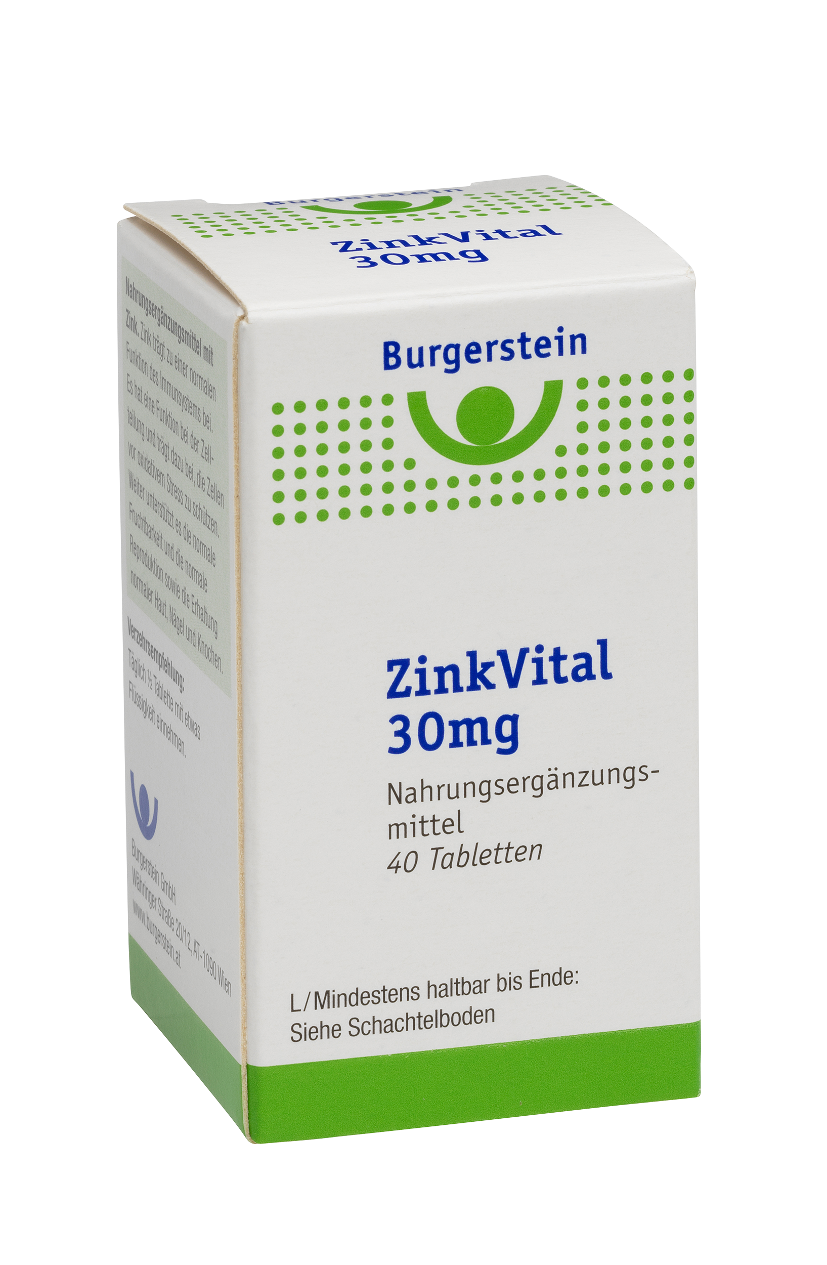 Burgerstein Zink Vital Tabletten 30mg 100 Stück