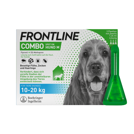 Frontline Combo Spot on für mittlere Hunde 10-20kg