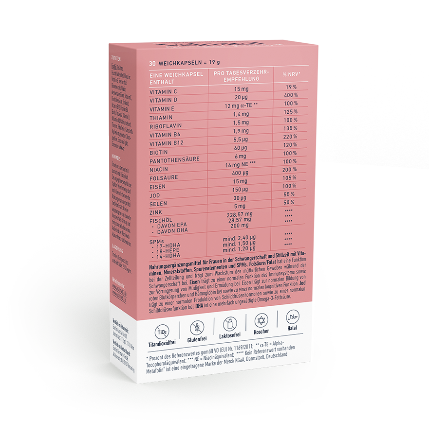 Velnatal Schwangerschaft Stillzeit Kapseln
