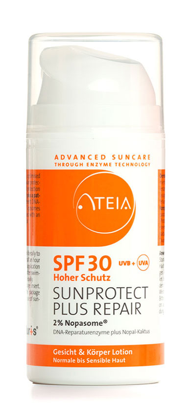 ATEIA® SPF 30 SUNPROTECT PLUS REPAIR, 2% Nopasome® – Gesicht & Körper Lotion, für Normale bis Sensib