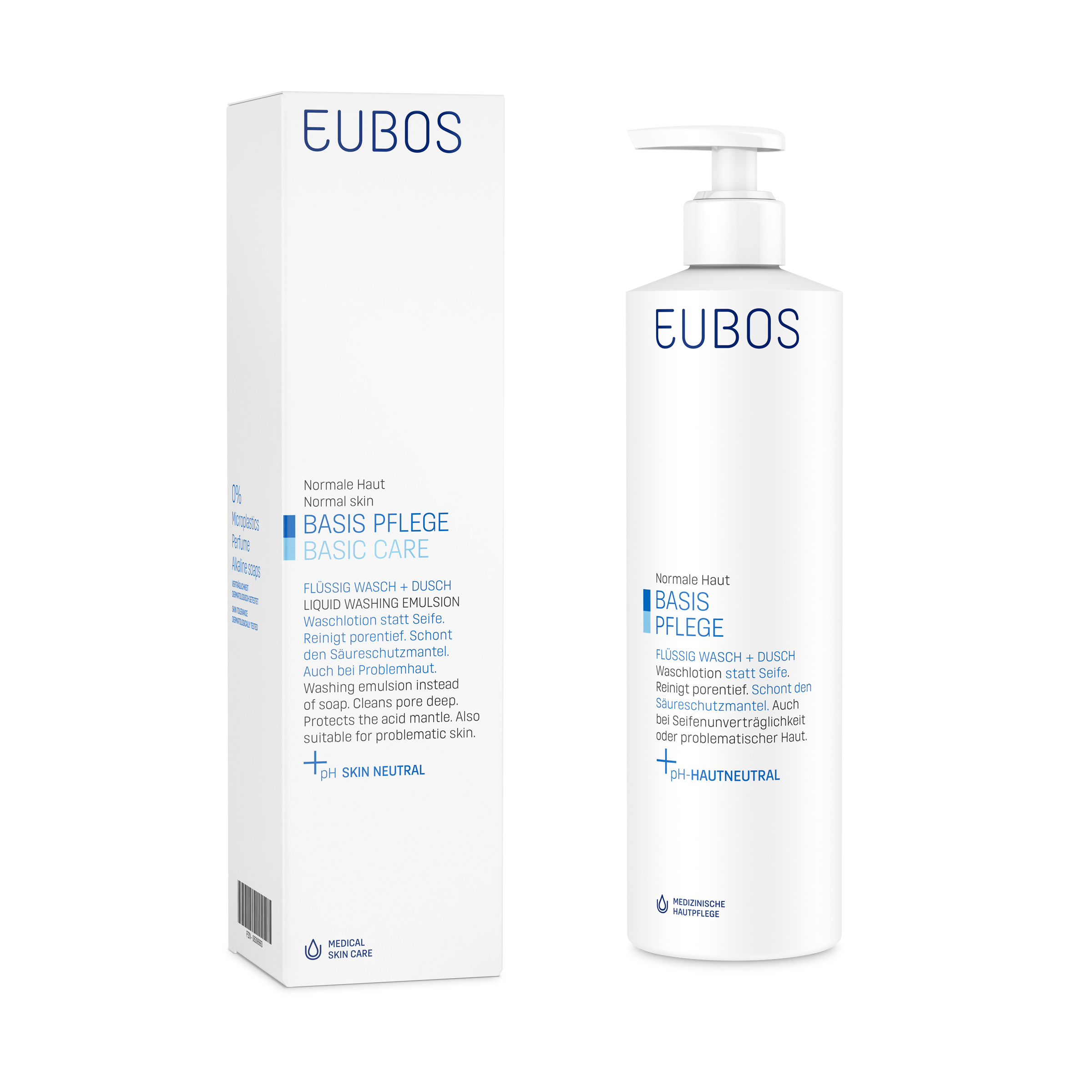 Eubos Wasch- und Duschemulsion BLAU flüssig Flasche-400 ml