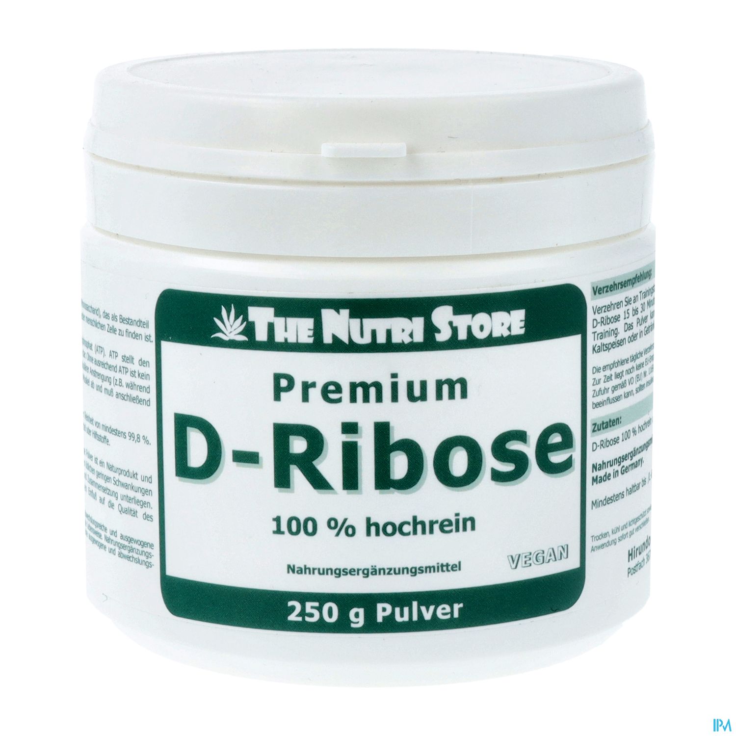 D-ribose Pulver 100% Rein Vegan 250g