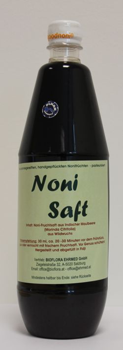 Noni Bio Saft Pur Bioflora Ehrmed