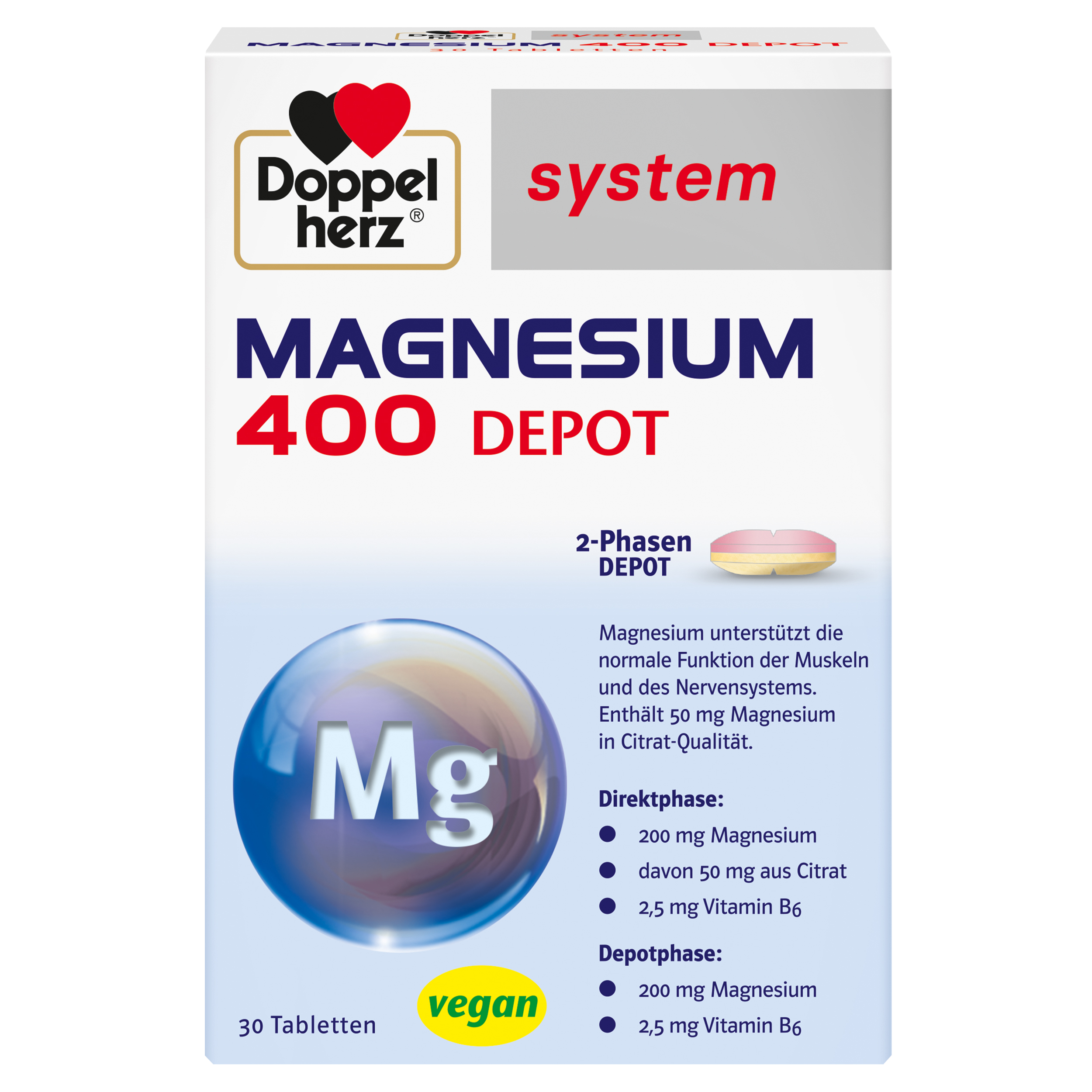 Doppelherz system MAGNESIUM 400 DEPOT - 2-PHASEN DEPOT