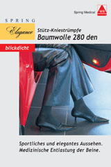 Baumwoll-Kniestrümpfe für Damen 280den weiß Größe 43/44