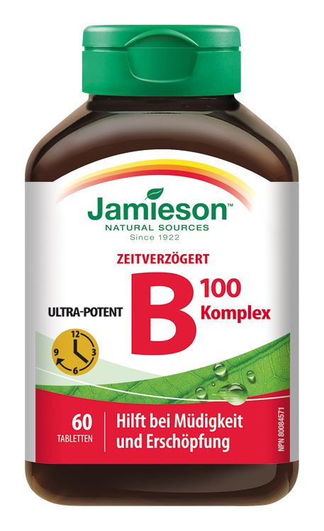 Jamieson B Complex  100 mg Timed Release 60 Tbl.