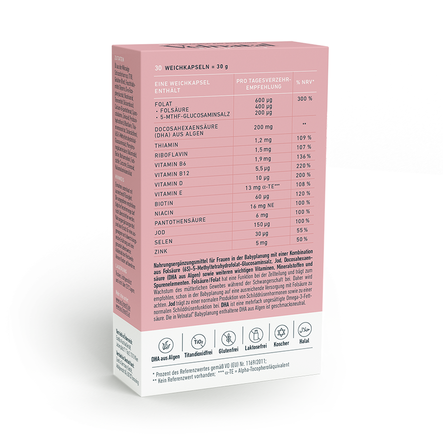 Velnatal Babyplanung Kapseln