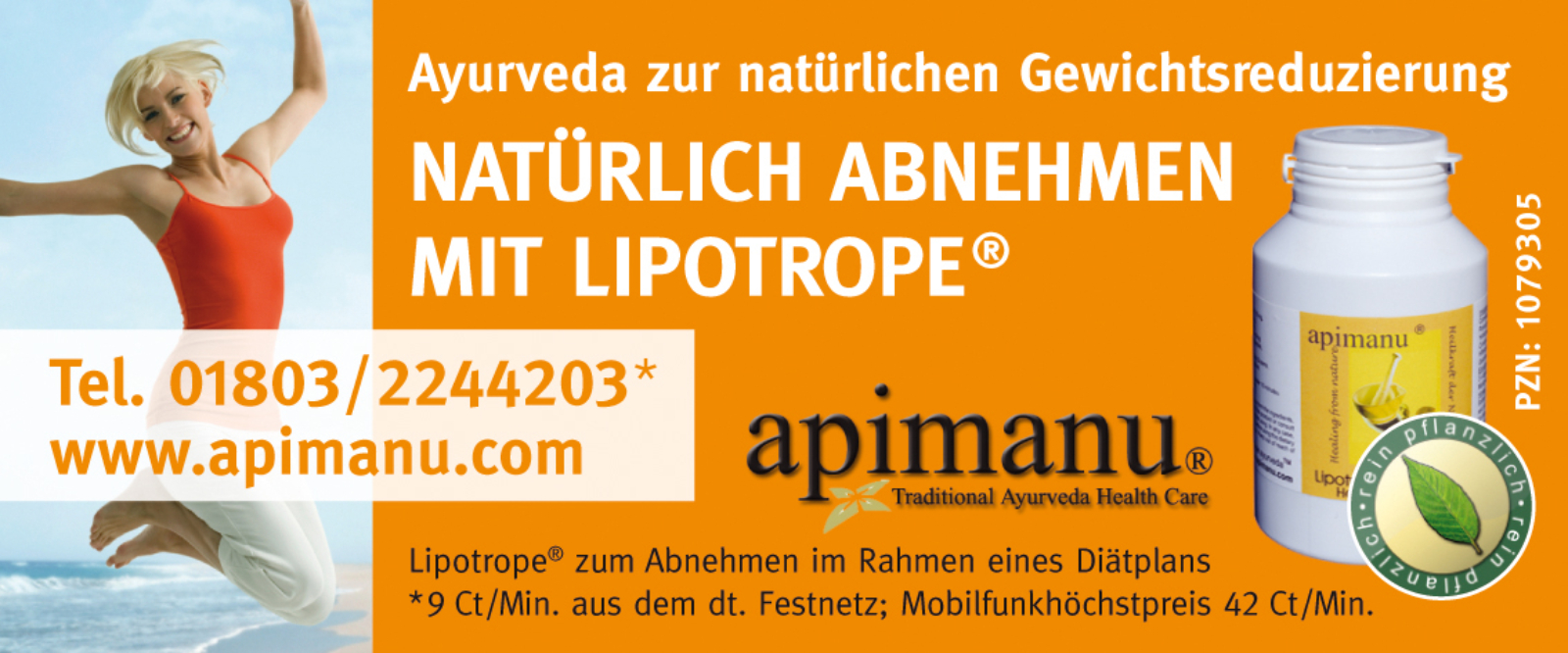 apimanu Lipotrope® rein pflanzliche Fettverbrennung