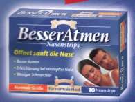 Besser Atmen Nasenpflaster Transparent