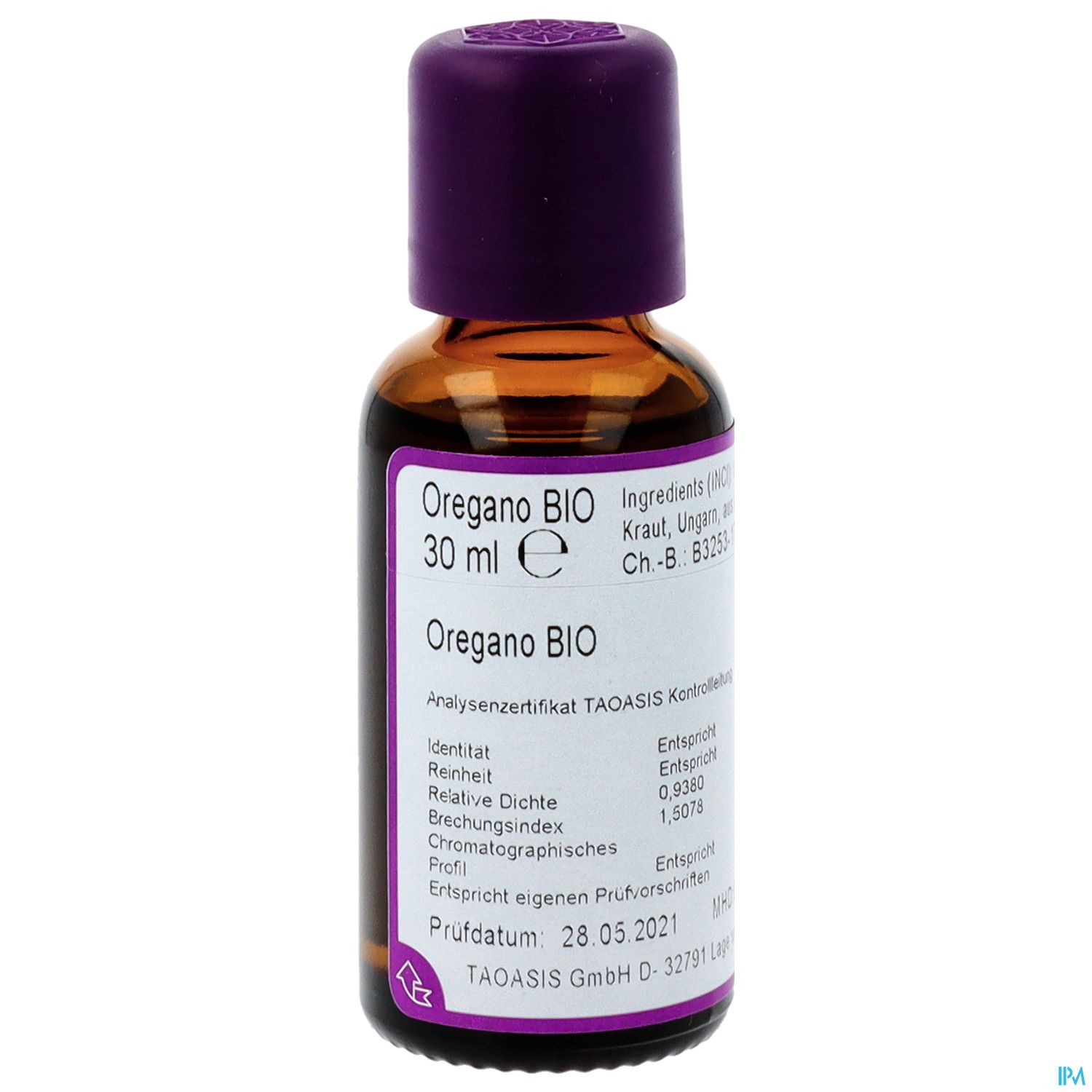 Aetherische Oele Taoasis Bio Oregano 30ml